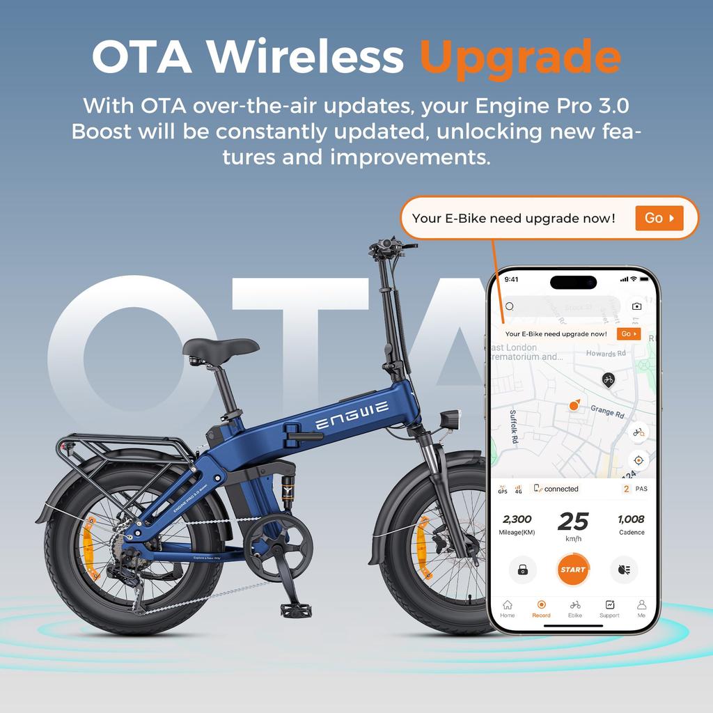 ENGWE faltbares Elektrofahrrad, 48V 15Ah Akku, Reichweite bis zu 130km, faltbares Design, App-Steuerung, Pro 3.0 Boost-Motor, ENGINE PRO 3.0 BOOST