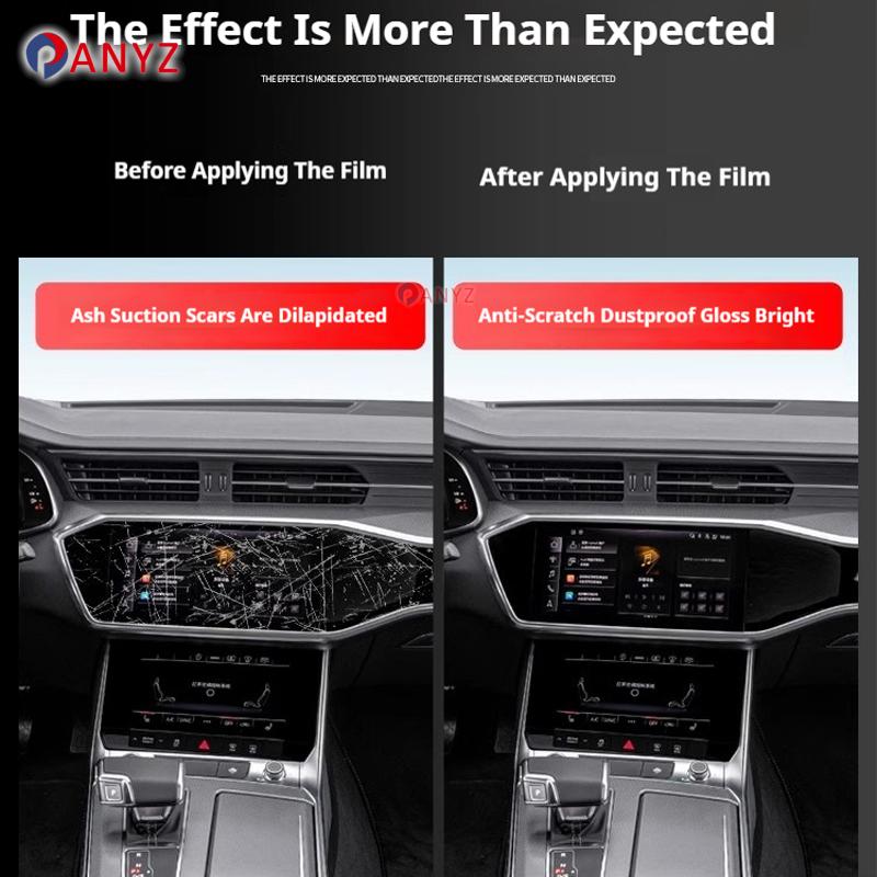 For Mercedes-benz GLC 260 300 2024 Interior Thin Film Transparent TPU PPF GPS Gear Panel Center Console Anti-scratch Sticker