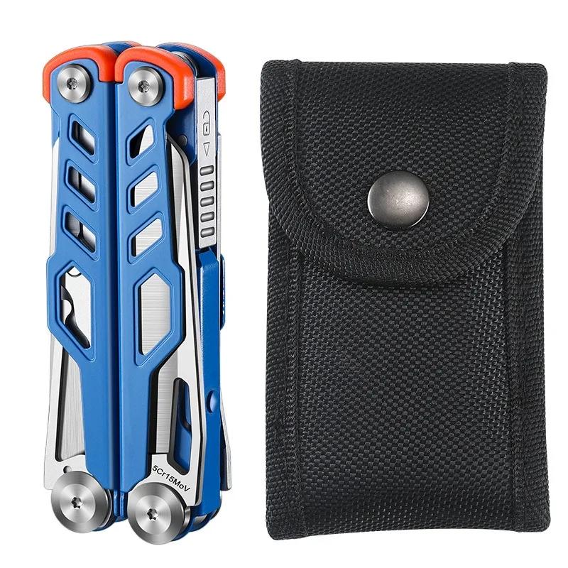 

Многофункциональные плоскогубцы-нож из нержавеющей стали, портативные складные плоскогубцы для чрезвычайных ситуаций на открытом воздухе, комбинированный инструмент EDC для кемпинга, альпинизма, Pli темно-синий