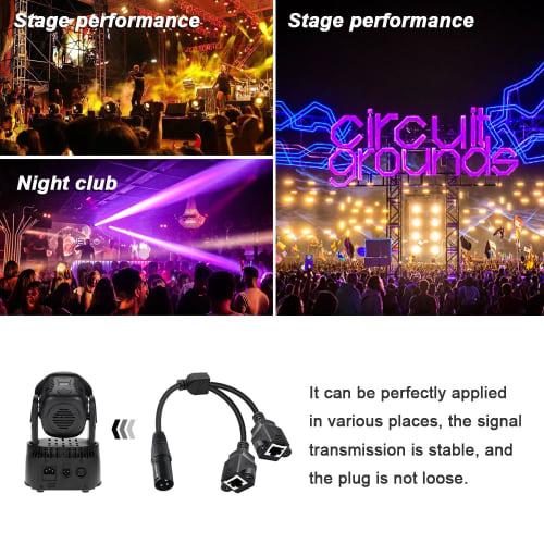 Xiatiaosann XLR 3-Pin to Dual RJ45 Cable, Dual RJ45 Female to XLR 3-Pin Male Cable, Dual RJ45 Female to XLR 3-Pin Female Cable, Dual RJ45 to DMX XLR C