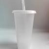 1PCS Flash Powder Tumbler with Straw Reusable Hard Plastic Cups for Party Girl BPA FREE Water Bottles Wholesale Holiday Gifts