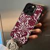L-Lace Print Pattern Phone Case For iPhone 17,16,15,14,13,12,11 Plus Pro Max Colored Silver Phone Case