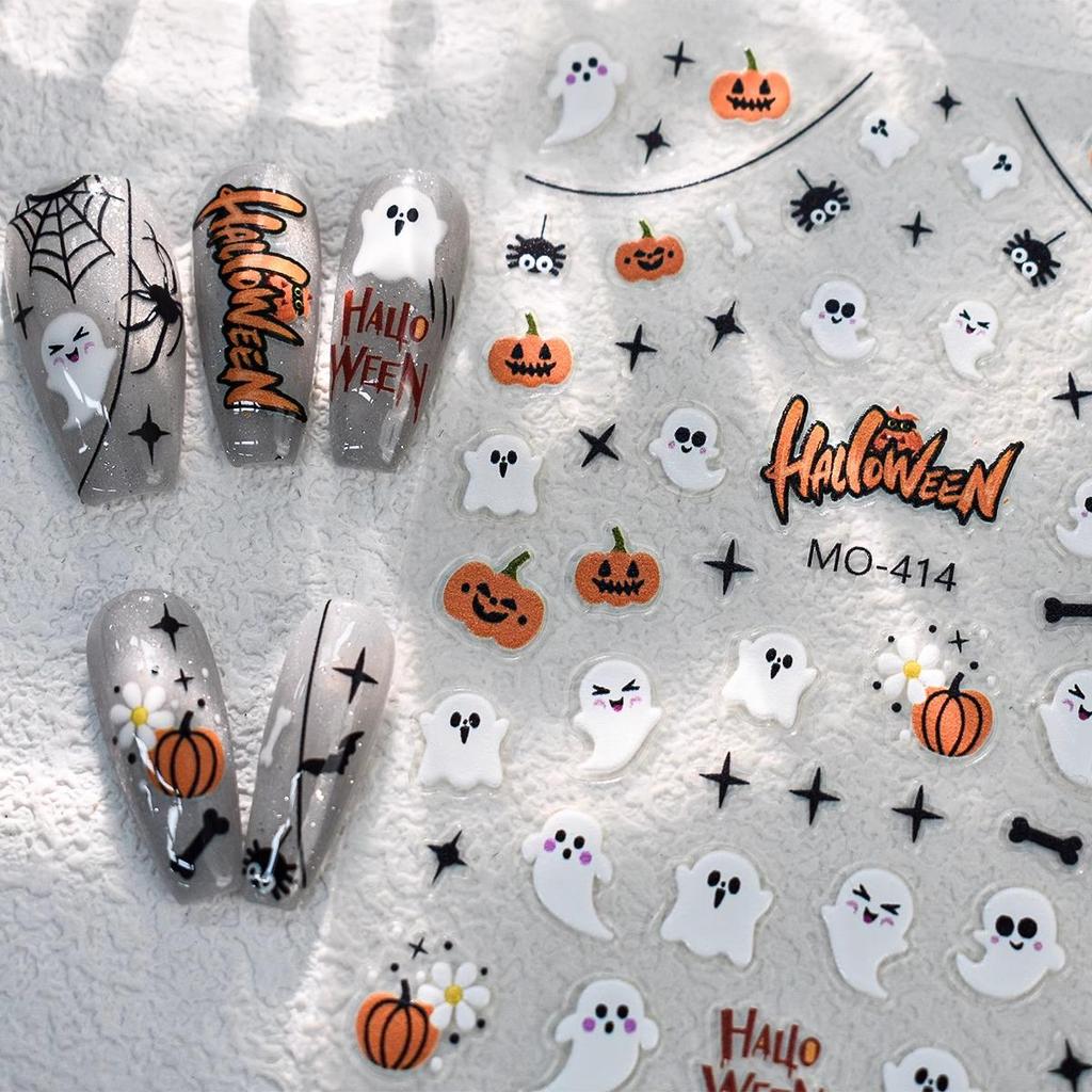 Halloweenské nálepky na nehty - Vtipné, samolepicí dekorace