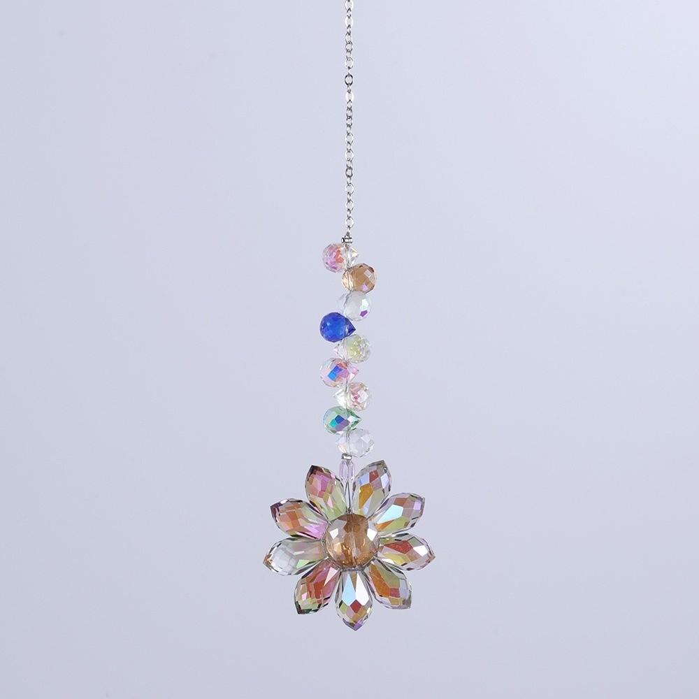 Colourful Rainbow Maker Exquisite Artificial Crystal Suncatcher Flower Sun Catcher  Outdoor