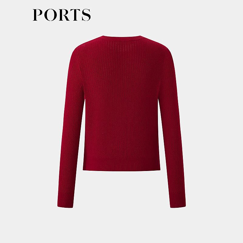 

PORTS Women s 2025 Autumn/Winter Fiery Red Textured Knit Cardigan XS
