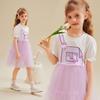 Hello Kitty Girls' Faux Two-Piece Printed Summer Dress