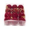 12pcs/Set Velvet Christmas Spheres Sparkling Christmas Tree Props  Christmas Party