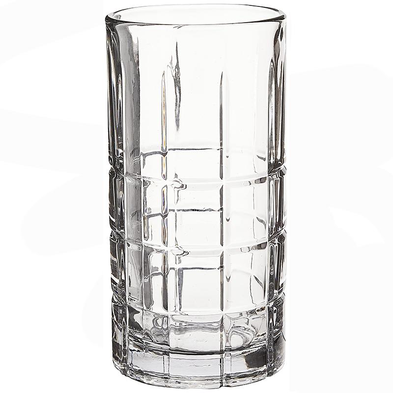 Whiskey Highball Glasses, 16oz Tumblers, Set of 4 Premium Drinking Glasses for Cocktails, Durable Clear Design