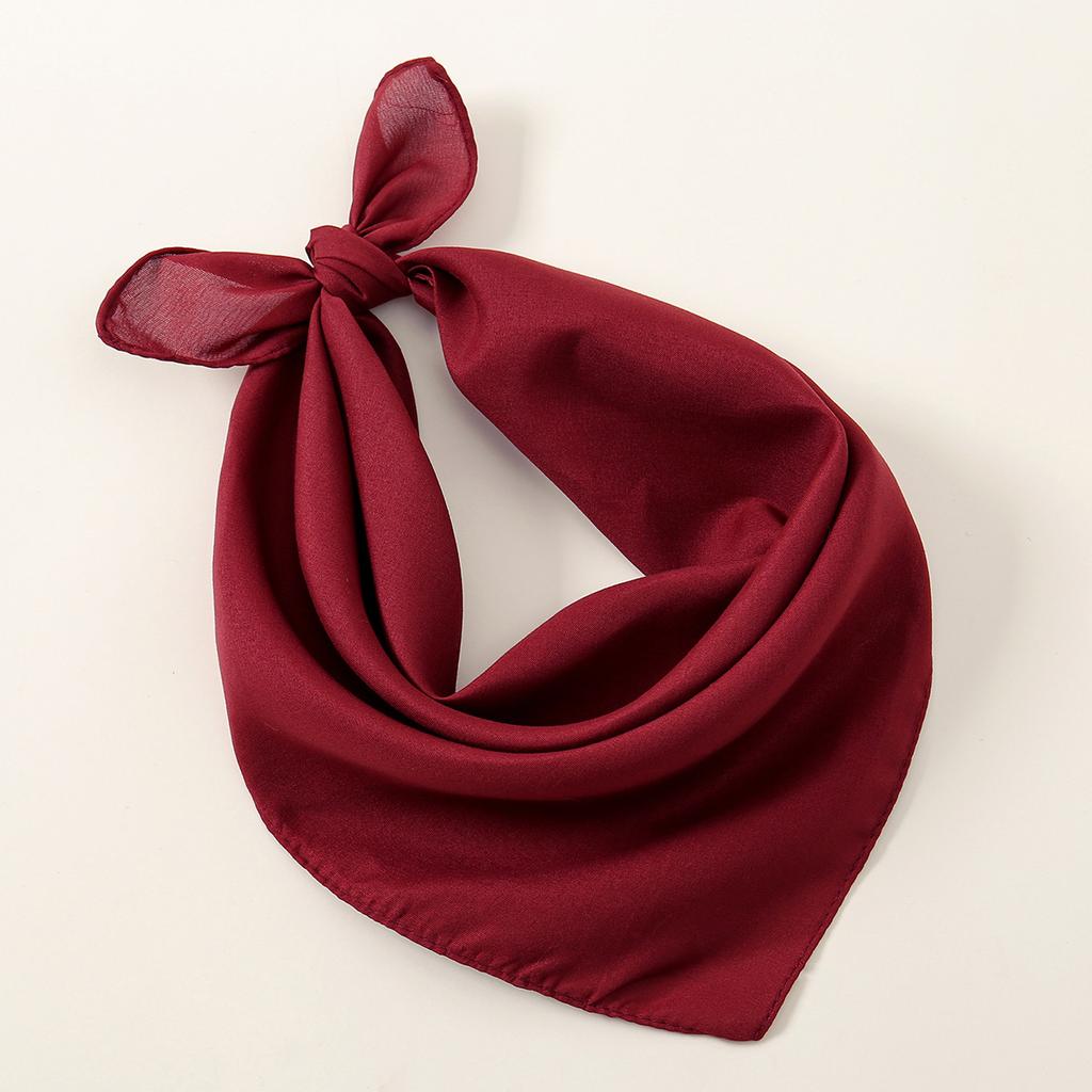 Einfacher quadratischer Polyester-Schal für Damen, Schaloberteil, Kopftücher, Leichte Halstücher, Haarbandana, Halstuch, Muslimischer Hijab
