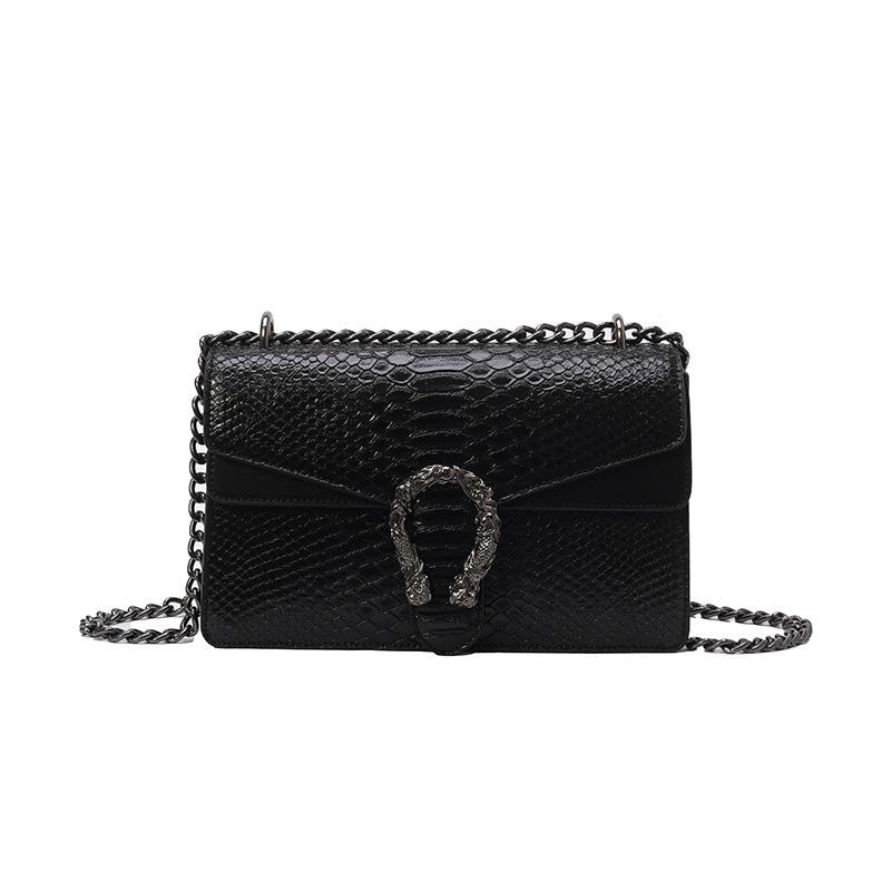 New Fashionable High-end Snake Pattern Bacchus Bag Single Shoulder Crossbody Trendy Women's Bag