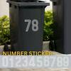 Bin Stickers Stripes Number Self Adhesive Waterproof Stickers 0-9 Decals Outdoor/Indoor For Trash Can Garage Mailboxes