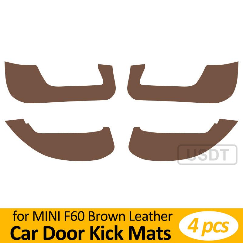 Car Door Anti Kick Mat Leather Carbon Fiber Sticker For BMW MINI Cooper F54 F55 F56 F57 F60 R56 R60 Car Accessories