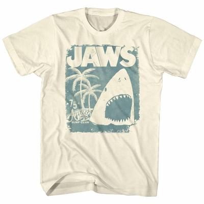 Jaws Surf Club Poster Natural Adult T-Shirt