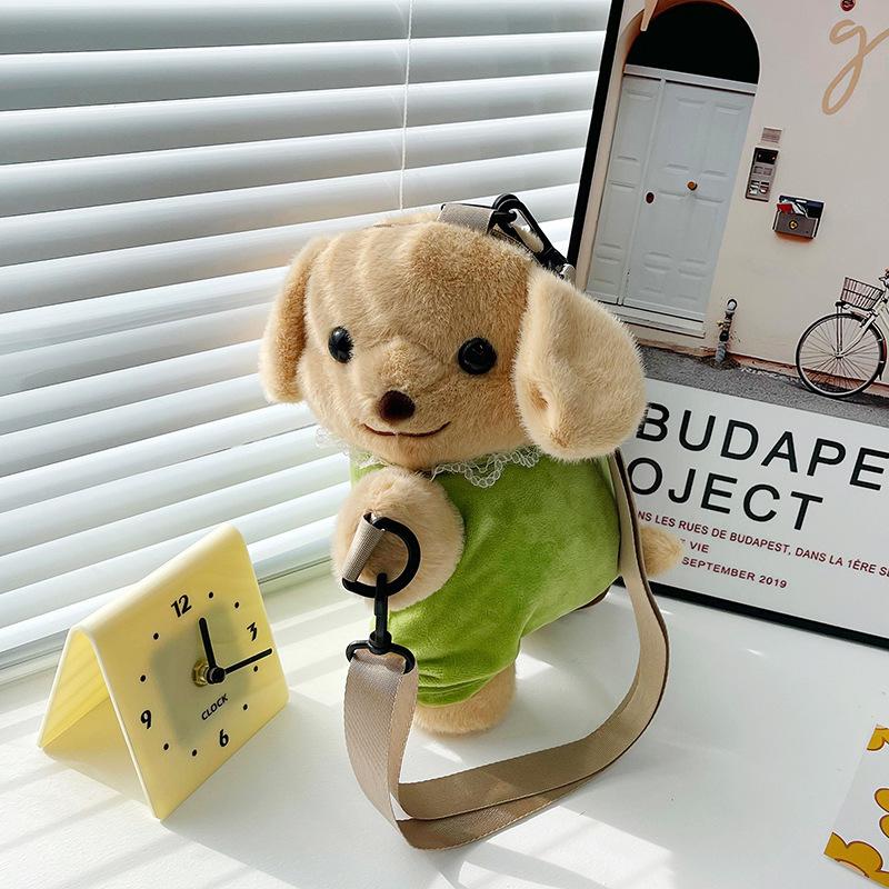 

Мультяшный пудель рюкзак кукла рюкзак собака плюшевая игрушка сумка девочка дарит подарок на день рождения девочка жёлтый