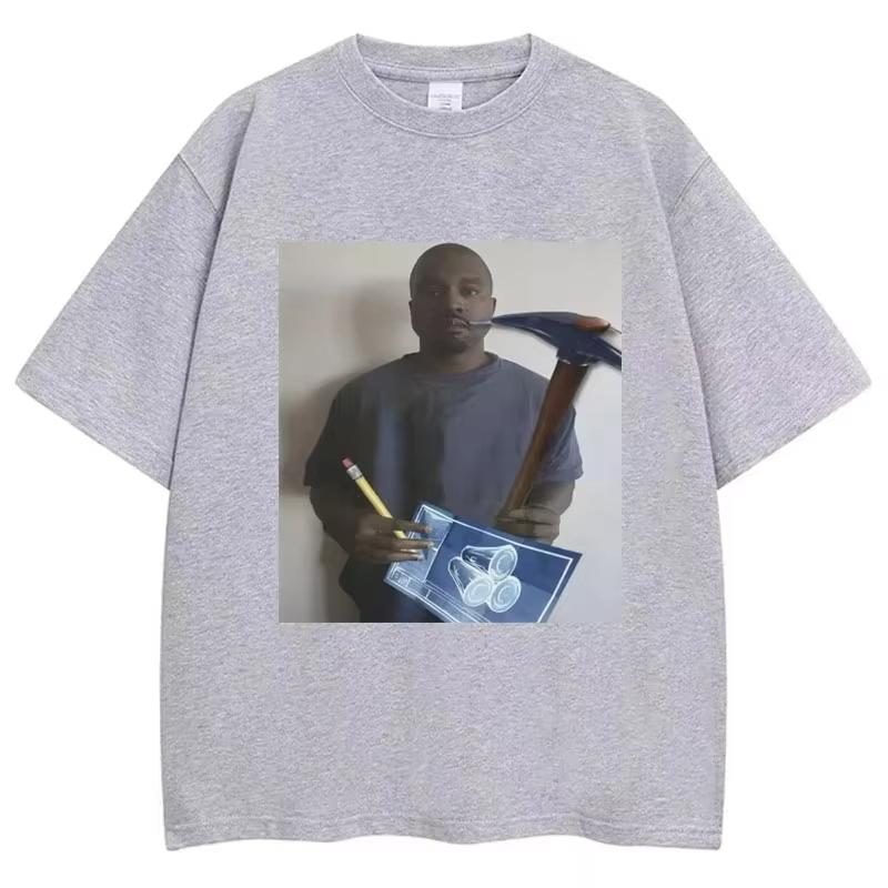 Funny Kanye West Meme Graphic T-shirt Kid's Video Game Humor T Shirt Women Summer Creativity Tees Streetwear Gifts Funny Clothes
