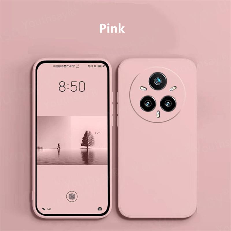 

Для Realme 14 Pro Plus жидкий силиконовый чехол Realme 14 Pro+ Funda Coque мягкий защитный чехол для камеры TPU Realme 14 Pro Plus ForRealme14Pro розовый