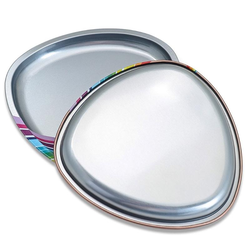 Satinless Steel Jewelry Tray Makeup Cosmetic Organizer Manicure Tool Storage Tray Trinket Tray for Home Nail Salon Use