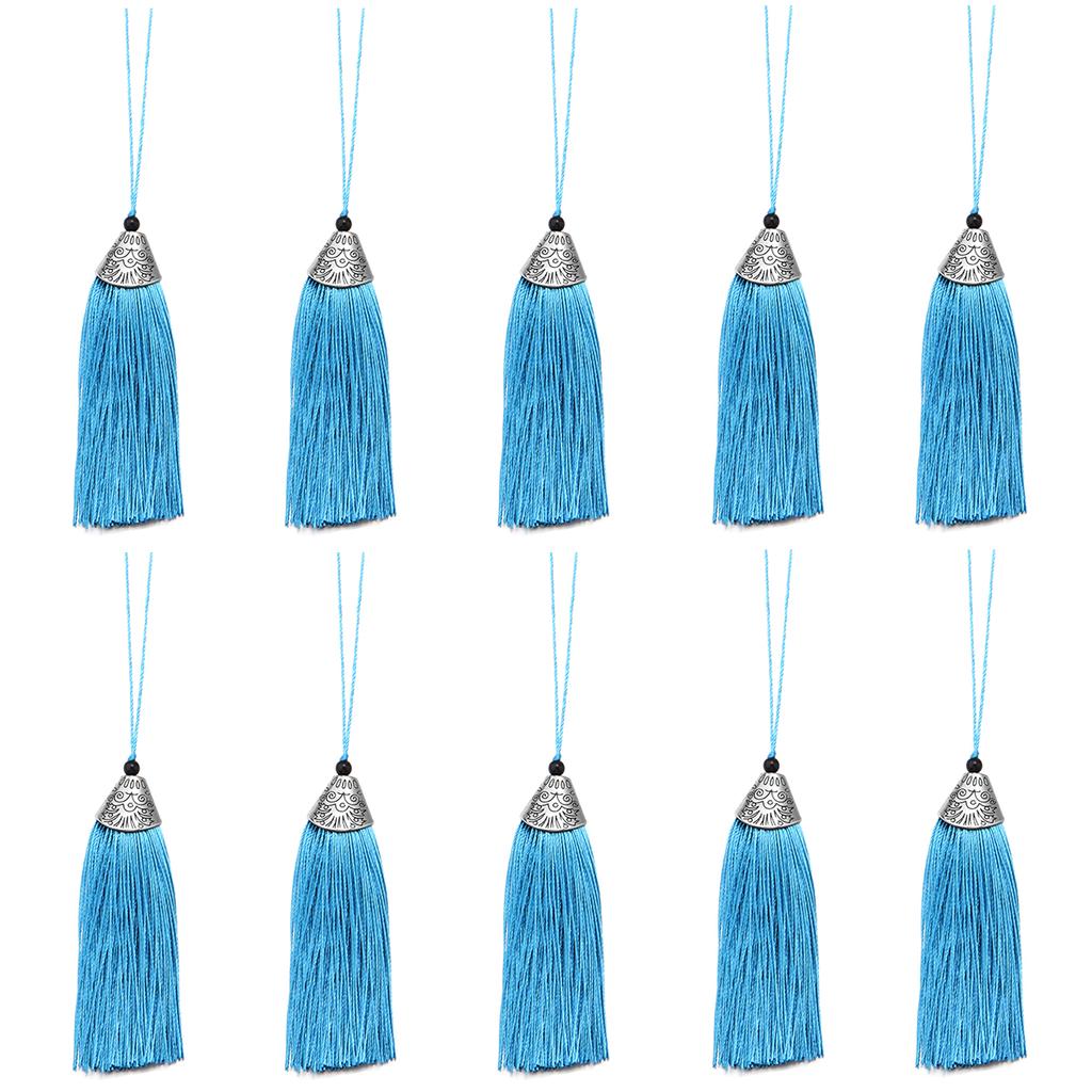 10pcs 9cm Polyester Silk Tassel Hanging Rope Tassel Decoration Crafts DIY Jewelry Home Decoration Sewing Curtain Accessories