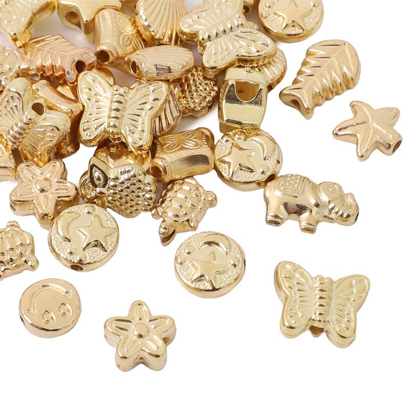 Fishtail Star Butterfly Blumen-Abstandshalterperlen - Schmuckzubehör für DIY Halsketten, Armbänder und Ohrringe