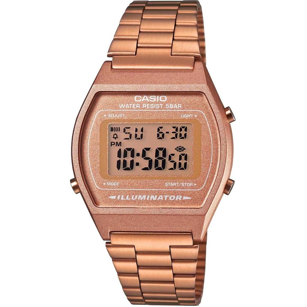 CASIO Digital Wristwatch Vintage Series B640WC-5A Unisex Rose Gold Overseas Model