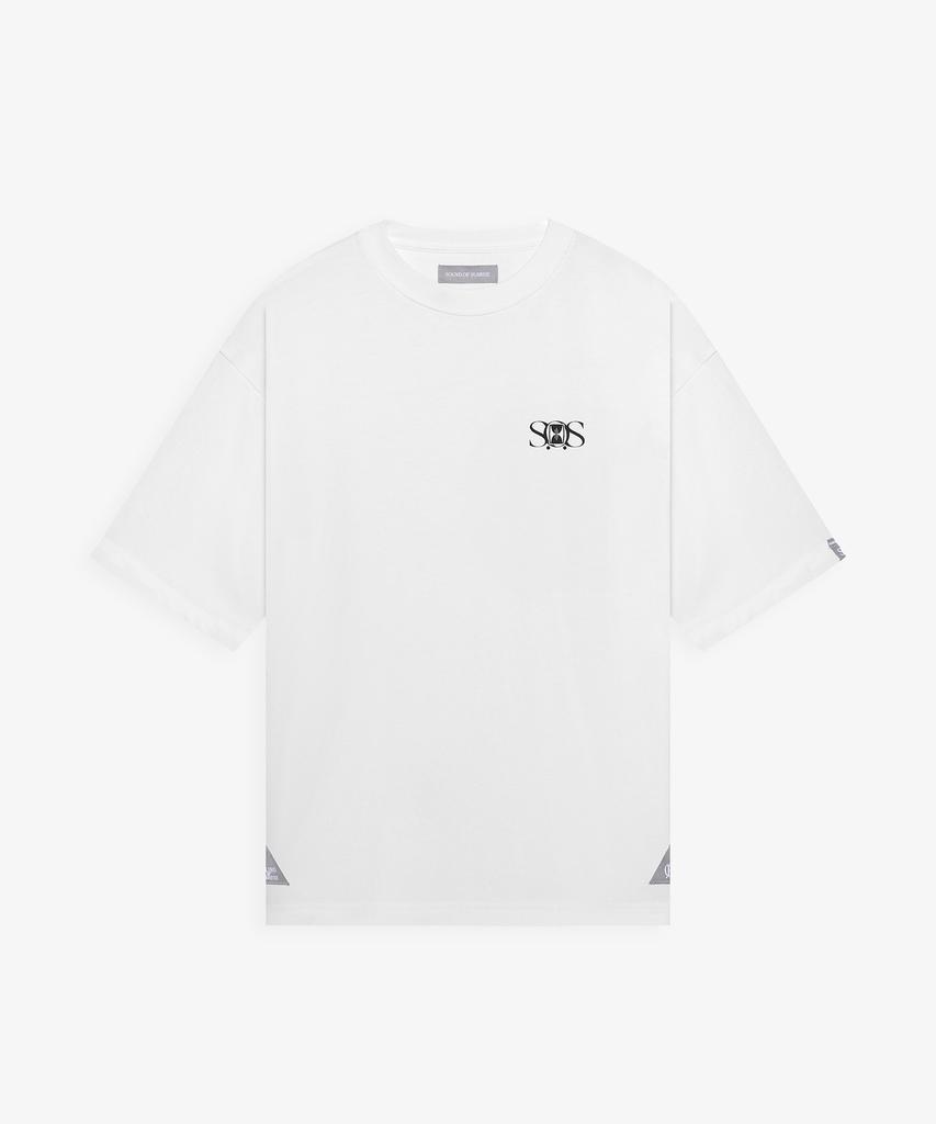 Saundeuobeuseonlaijeu Compact S.O.S Logo Tee White