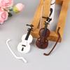 Mini Miniature Violin Simulation Handmade Desktop Decoration Doll House Accessories