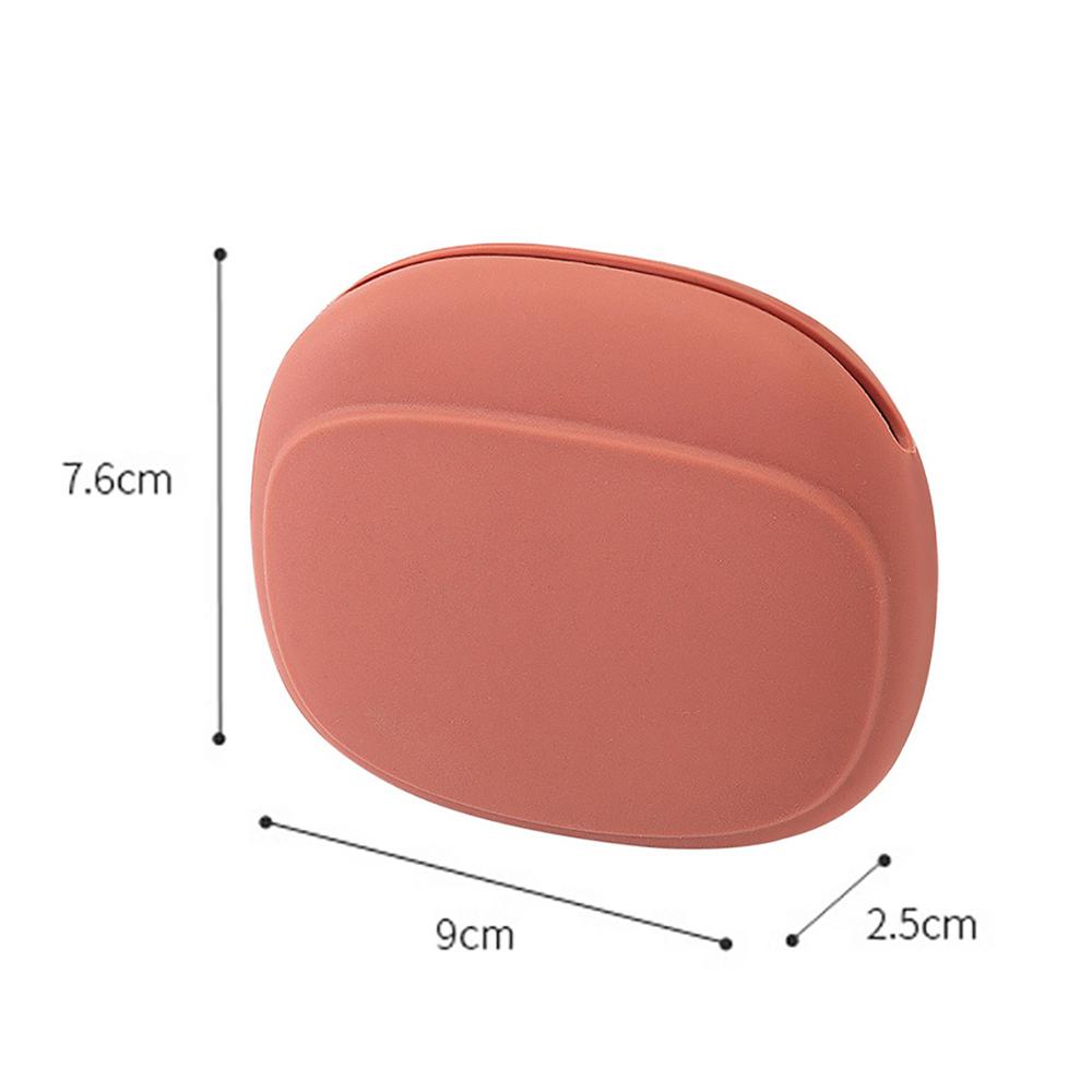 

Ящик для хранения наушников, силиконовый кабель для наушников, U-диск, органайзер, милый кошелек для монет, сумка для дома, путешествий, командировки 7.6*9.2.5cm красный