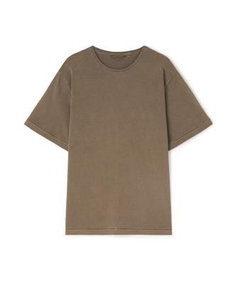 Laijeuaenbillou Garment-Dyed Everyday Cotton T-Shirt Brown (Standard Fit) (Type B)