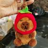 Capybara Series Doll Wearing Headgear And Wings Design Plush Keyring For Gift