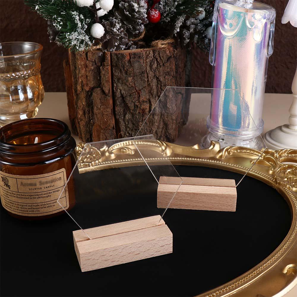 With Base Removable Round/Butterfly/Hexagon Table Number Plate Card Display Stand Table Number Sign Menu Display Frame