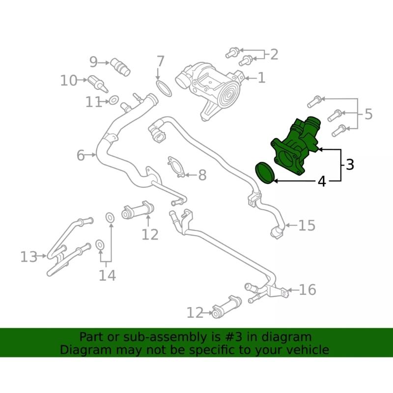 Coolant Housing Replacement Auto Engine Housing Assembly for S60 S80 V40