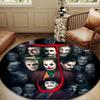 Jo-ker's Masked Faces Round Rug for Livingroom,Bedroom, Palyroom, Chair Rug, Area Rug, Circle Carpet, Large Size Fan Christmas Gift