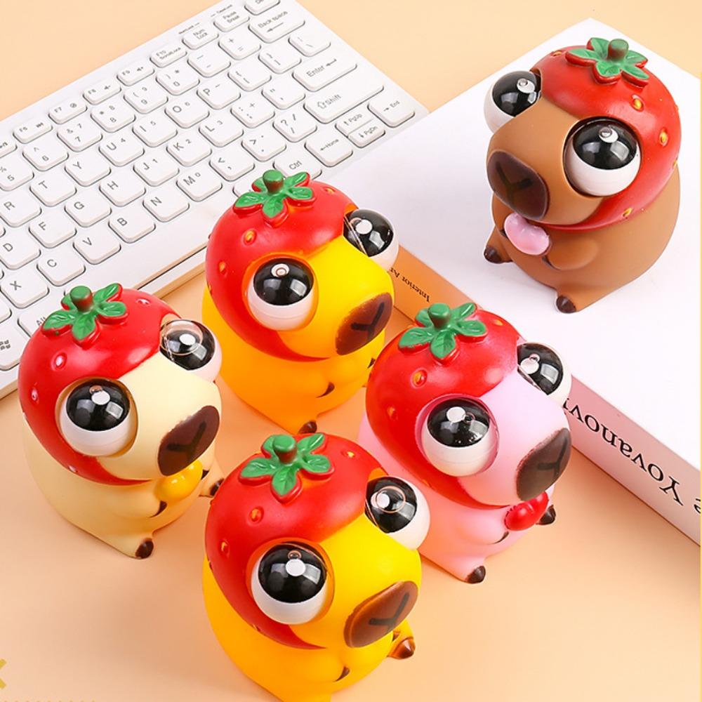 Cartoon Capybara Big Eyeball Pinch Doll Funny Capybara Squeeze Ball Toys  Baby Game