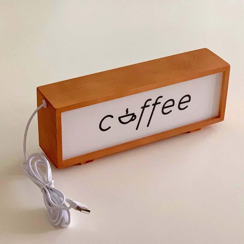 Glowing Effect Sleeping Lamp USB Desktop Ornament Lamp Toilet Wooden Acrylic Night Light  Kids Room