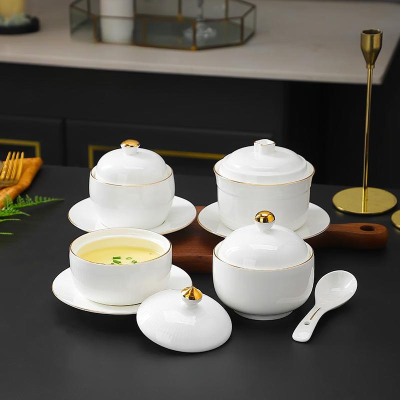 Zhi Shi Keramik Doppelkocher Schmortopf mit Neu-Knochenporzellan-Einsatz