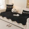 Solid Sofa Cushion Cover Mats Non-Slip  Autumn Sofa Protector Arc Edge Soft Anti-Skid Living Room Chenille Sofa Cushion Mats