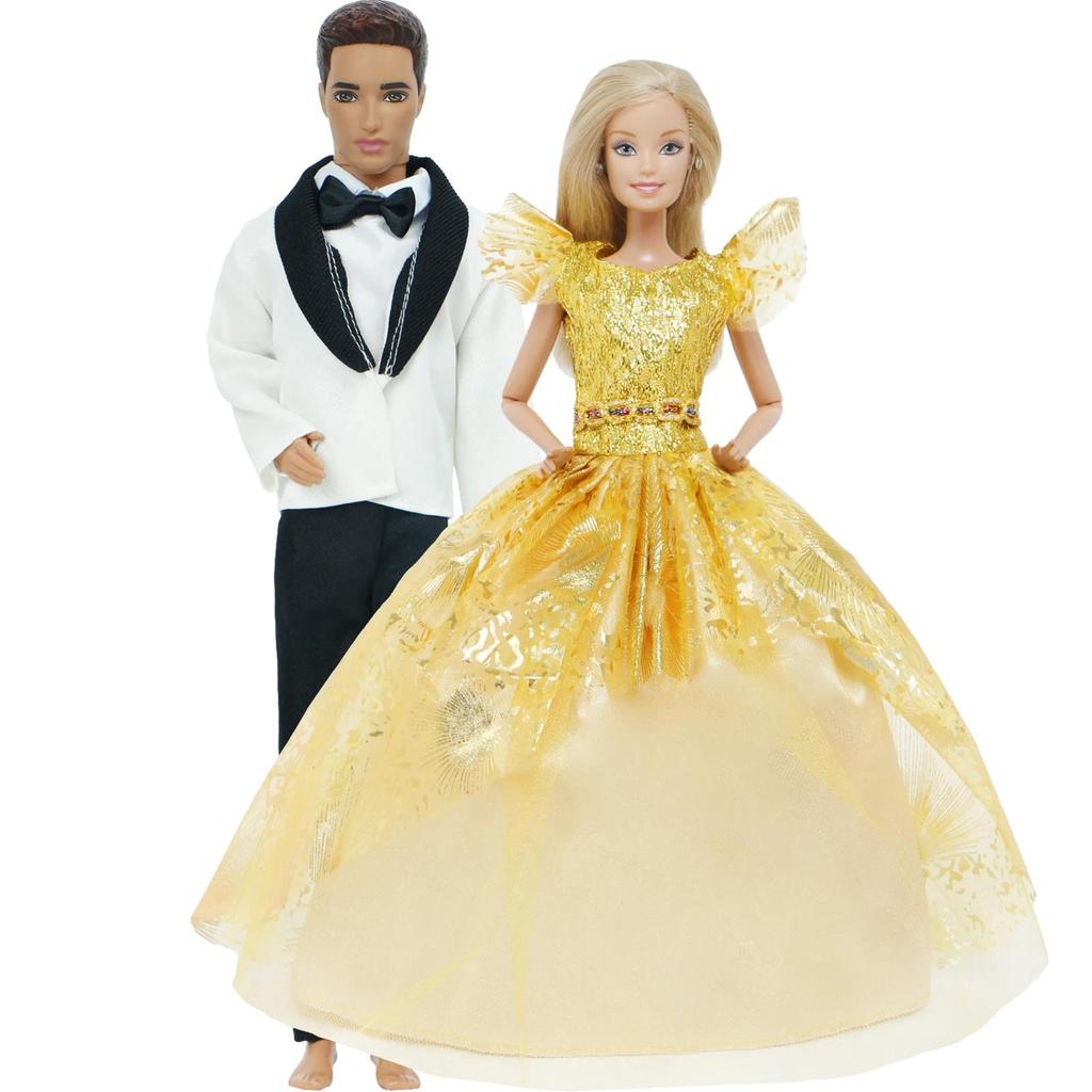 Motedukkepar Bryllupsklær til Ken for 30 cm Dukketilbehør Kjole Ballkjole Dress T-skjorte Shorts 1/6 30 cm Dukkehus (INGEN DUKKER)