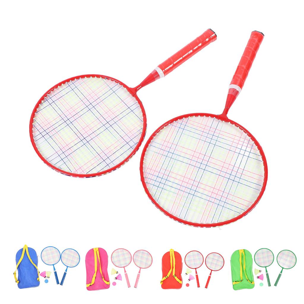 1 Pair Children Badminton Racket Set with Carrying Bag Kids Badminton Kit with 2 Shuttlecocks 1 Tabl