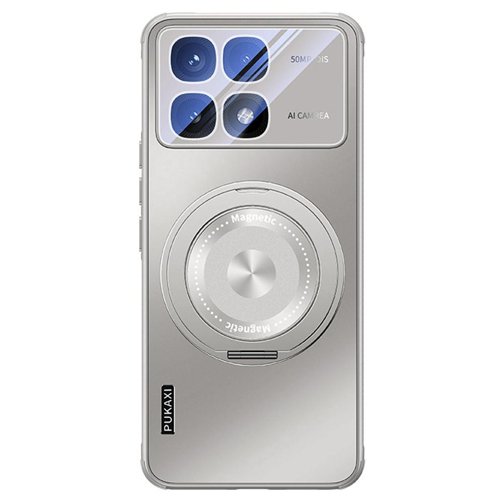 

For Xiaomi Redmi K70 Ultra Case Compatible with MagSafe Kickstand TPU PC Heat Dissipation Phone Cover Grey