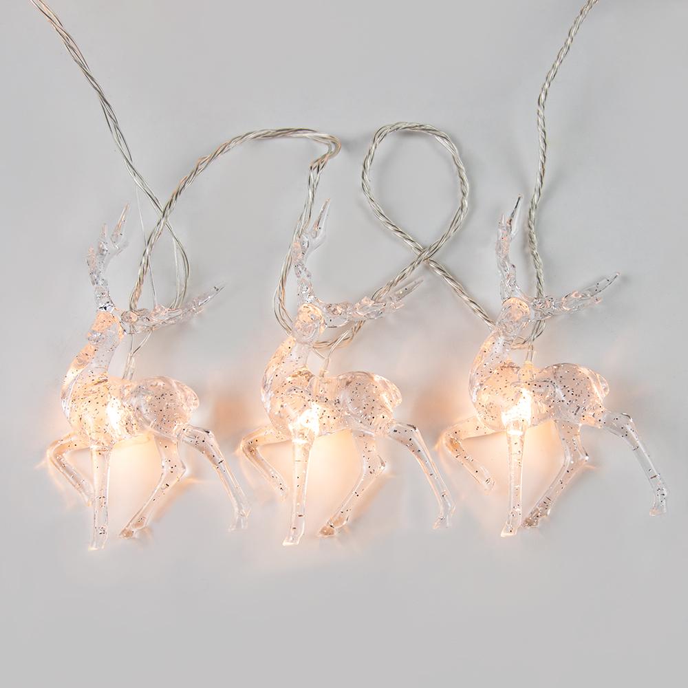 Transparent Reindeer LED String Lights