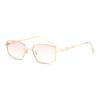 Protective Glasses Fashion Square Anti Blue Light Simple Style Sunglasses High-End with Metal Frame Narrow Frame Glasses