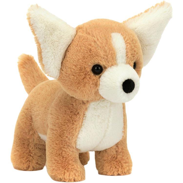 JELLYCAT Dog Series Isabel Chihuahua Orange Fun Animal Doll Plush Doll Sitting 17cm Height