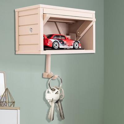 Car Garage Key Holder Front Door Car Key Holder Creative Wall Mount Key Organizer Garage Shaped Key Holder for Cars Enthusiast