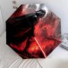 Warrior Pattern, Automatic Folding Umbrella, Portable and Foldable Design, 8 Ribs, a Christmas or Birthday Gift.