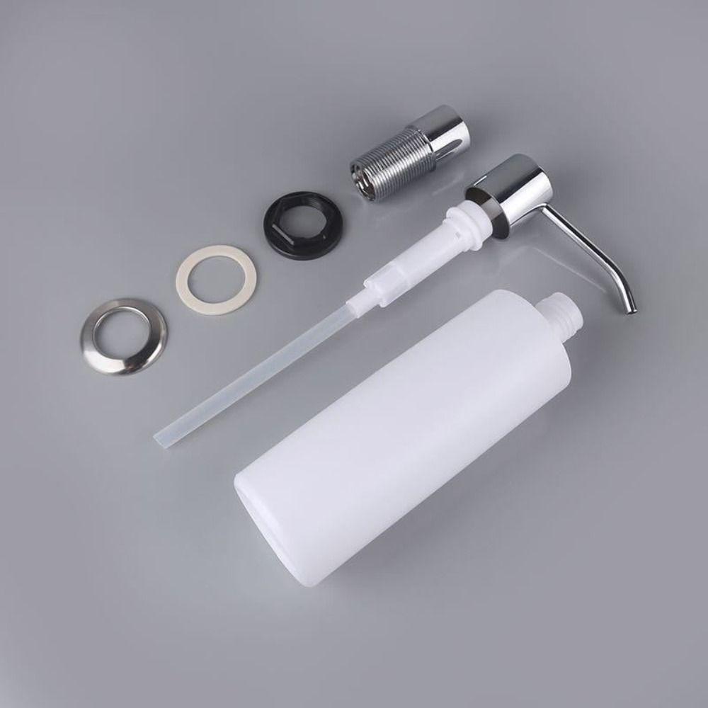 Brushed Nickel Built-in Soap Dispenser Hand Press Head Hand Press Dispenser Kitchen Use