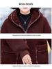 Mom's Winter Particle Fleece Hooded Jacket: Velvet-Thickened, Lambswool Cardigan for Middle-Aged and Elderly Women