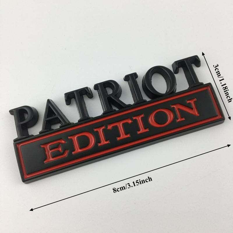 

High Quality Modification 3D Metal Car Sticker Letter Series PATRIOT EDITION Scratches Cover DIY Decorative Car Accessories