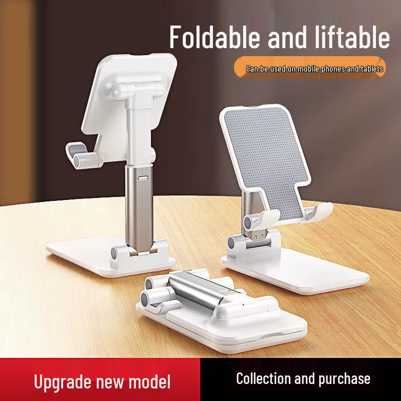Premium All-Metal Rotatable Foldable Phone & Tablet Stand for Desktop - Ideal for Watching Dramas & Live Streaming