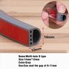 New 6M Silicone Rubber Weather Strip I/E/D Type Seal Strip for Doors Windows Self Adhesive Anti Collision Soundproof Waterproof