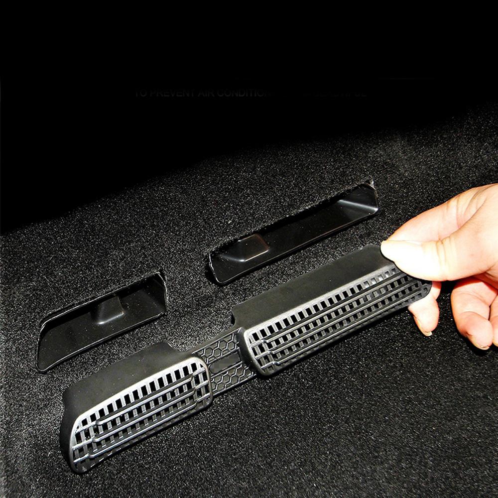 2PCS Für Skoda Karoq 2017-Auto Unter Sitz Boden Klimaanlage AC Heizung Air Vent Outlet Abdeckung Aufkleber grille Matte